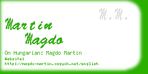 martin magdo business card